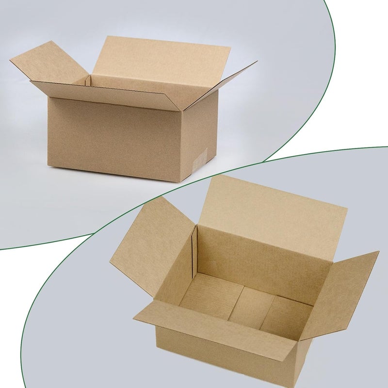 HESESOH 8x6x4 Inches Shipping Boxes Set of 40, Brown Corrugated Cardboard Box Literature Mailer for Packing Small Business - Image 3